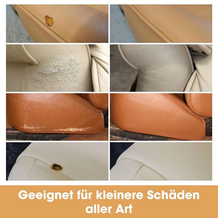 Complete leather repair kit for filling and coloring damage - 12 colors, matching any shade - Blue