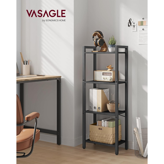 VASAGLE 4-Tier Regal mit offener Ablage