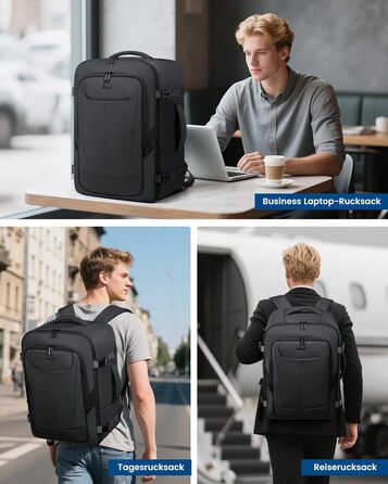 LOVEVOOK Рюкзак для ручної поклажі, 40L, для подорожей, ноутбук 17.3
