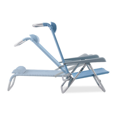 Relaxdays Folding Recliner Chair with Neck Pillow