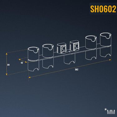 Аксесуари та запчастини для пилососа RICOO SH0602, сумісні з Dyson V7/V8/V10/V11/V12/V15, сірі, високоякісний пластик, 232x42x85 мм