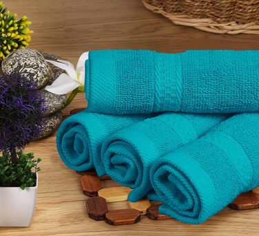 Набір рушників для ванної Utopia Towels, 8 предметів, 100% бавовна, шалфейний (синій, середній розмір): 2 великі, 2 середні та 4 маленькі рушники