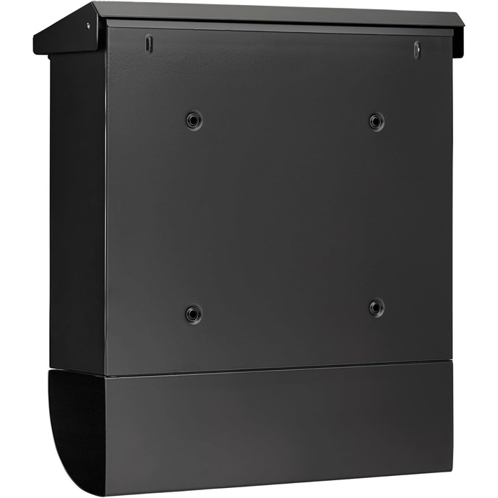 Поштова скринька Burg Wächter Vario ANT з газетницею та табличкою для імені, оцинкована сталь, формат DIN C4, 2 ключі, чорна (RAL 7016)