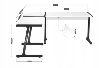 Ігровий стіл Huzaro Hero 6.0 White