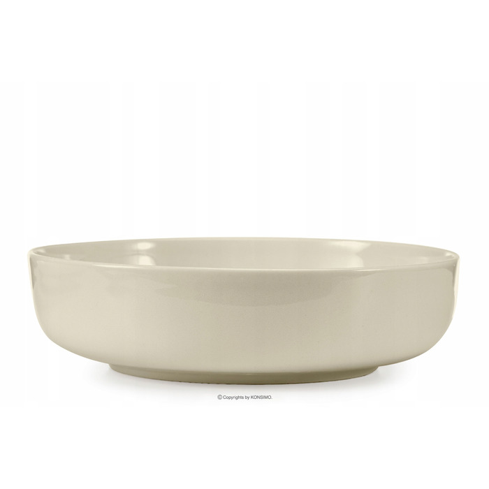 Обідній сервіз Konsimo Victo, бежевий глянцевий, набір на 6 осіб (18 предметів)