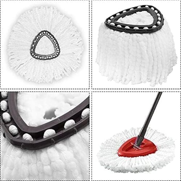 12-Pack Replacement Mops for O-Cedar Easy Wring Spin Mop, Microfiber Spin Mop Replacement Heads, Easy Mop Replacement for Cleaning