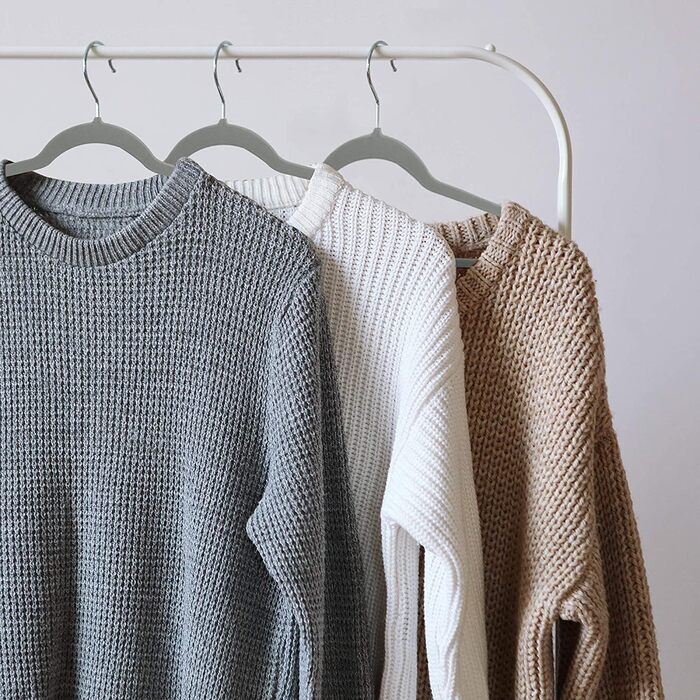 Вішалки для одягу Ediesi, 50 шт., сірі, з м'яким покриттям, для штанів, сорочок, спідниць, костюмів (без кріплення для краваток)