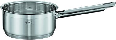 Набір каструль RöSLE Elegance: 6 каструль, пароварка, 2 сковорідки, нержавіюча сталь 18/10, скляні кришки, мірна шкала, безпечно миються в посудомийній машині