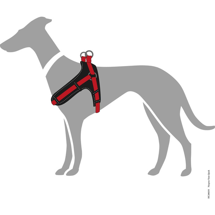 Нашийник для собак HUNTER Neopren Vario Quick, червоний/чорний, L, неопрен, Nylon, Scotchlite