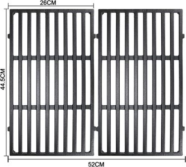 Решітка для гриля Weber Spirit I & II серії 200, Spirit E-210, E-220, S-210, S-220. Замінна решітка з чавуну для Weber 7637, 44,5 см