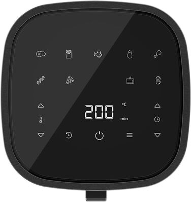 Фритюрниця без олії Cecotec Cecofry Fantastik Window 4000, 4 л, 1400 Вт, 9 програм, сенсорне управління, PerfectCoo, 80-200ºC, чорний