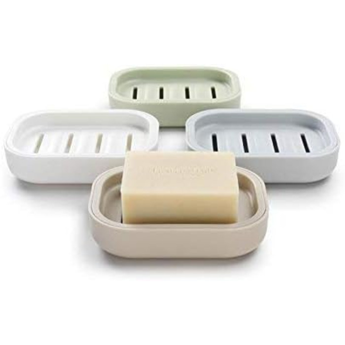 Пластикова мильниця Uviviu PP з піддоном для води, біла