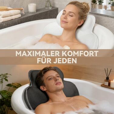 Подушка для ванни з 3D Air Mesh сітки, неслизька, швидковисихаюча, м'яка подушка для ванни (сіра)