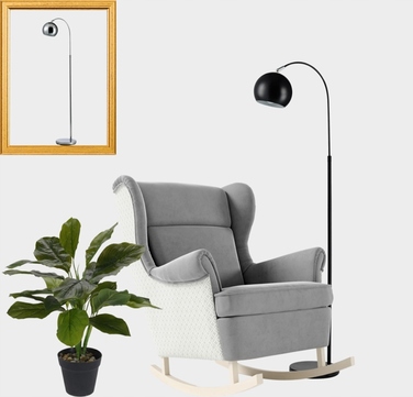 Торшер Krislamp Aura E27 40 Вт, чорний