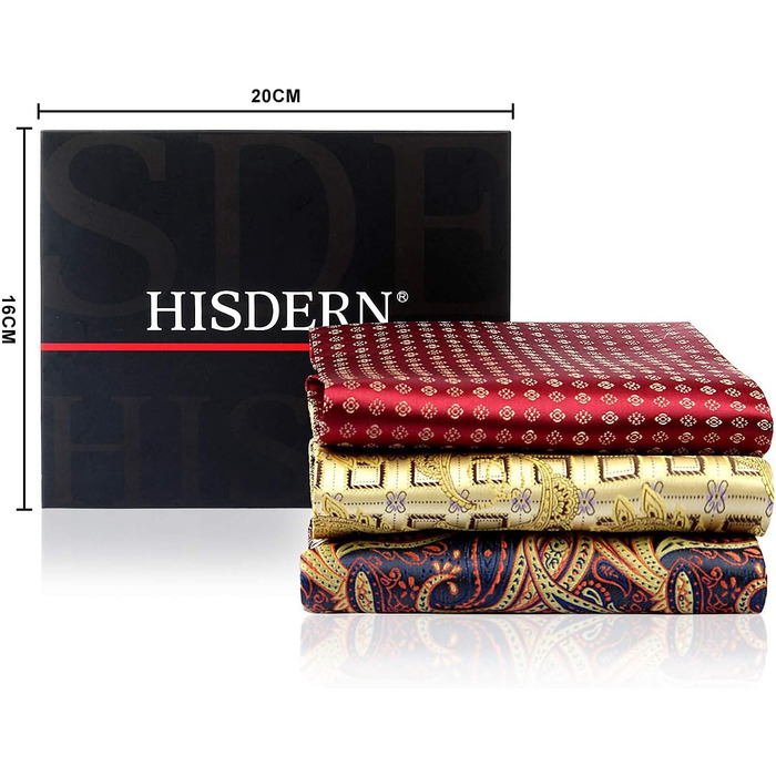 HISDERN Шовковий краватко-шарф чоловічий Paisley для весілля, Ascot, краватка-хустинка, білий, універсальний розмір. Комплект з кишеньковим хустинкою для бізнесу.