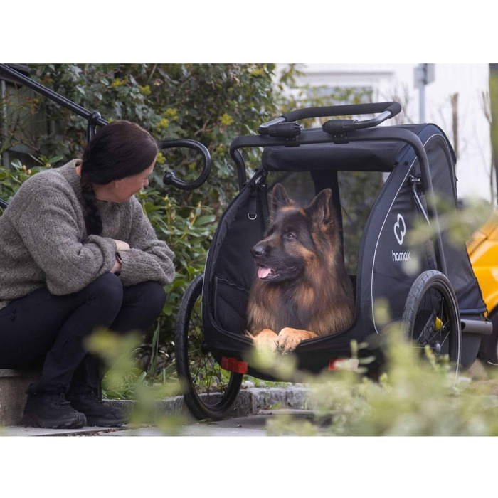 Hamax Pluto - чорний велопричіп для собак
