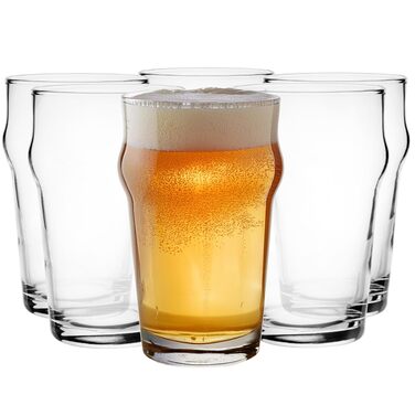 Набір пивних келихів Glasmark KROSNO 1992, 6 шт, 300 мл для Pils, Stout, Ale – скляні келихи для пива, можна мити в посудомийній машині