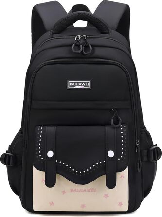 Шкільний рюкзак для дівчаток-підлітків, 2025, великий, для гімназії, старшої школи, 30L (чорний)