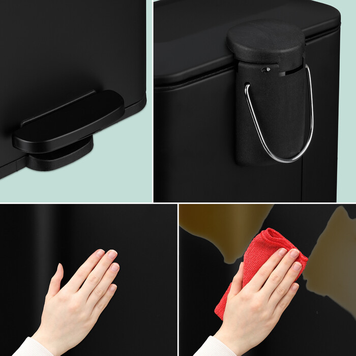 Relaxdays 5L Soft-Close Trash Can