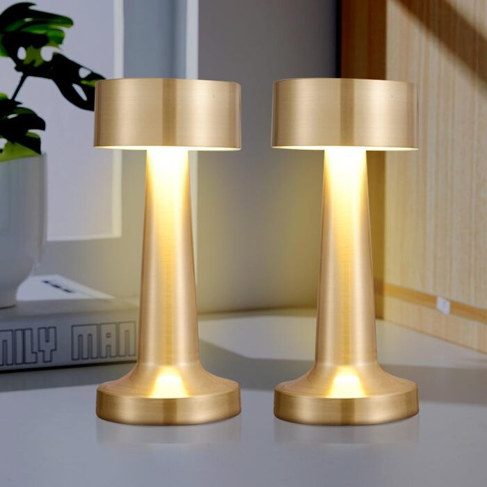 LED торшер настільний бездротовий, 2 шт. з сенсорним керуванням, 3 режими, 2000mAh, тепле світло для спальні та нічного столика