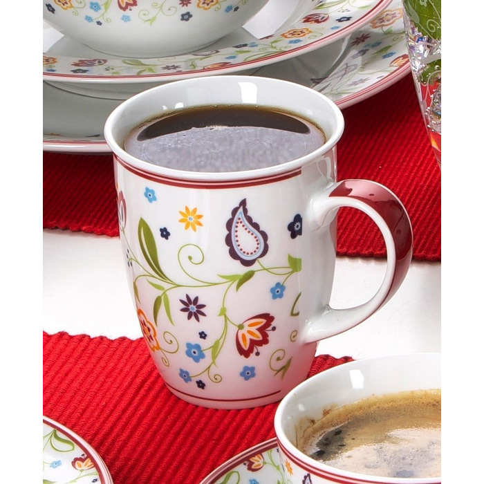 Ritzenhoff & Breker Doppio Shanti 30-Piece Porcelain Coffee Mug Set