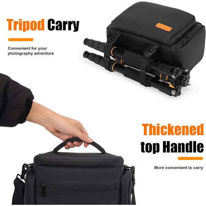 Чохол для камери Cwatcun: сумісний з Canon, Nikon, Sony (LR/DLR), водонепроникний, компактний, чорний (3.0, L)