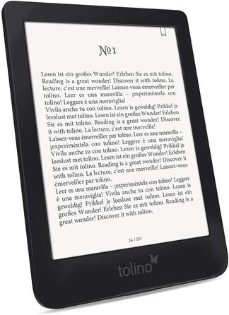 Tolino Shine 3: Електронна книга з сенсорним екраном, 8 ГБ, чорний - E-Reader, 6