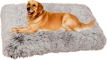 М'яке ліжко для собак SOAI, плюшеве килим для собак, лежанка для собак, м'яка підстилка, кошик для собак середніх порід та котів (65x48 см) (122x83 см, Легкий кавовий)
