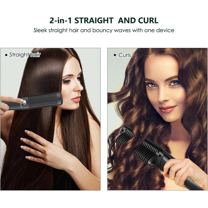 Професійний випрямляч для волосся з керамічним покриттям, чорний, захист від опіків, швидкий нагрів за 30 секунд