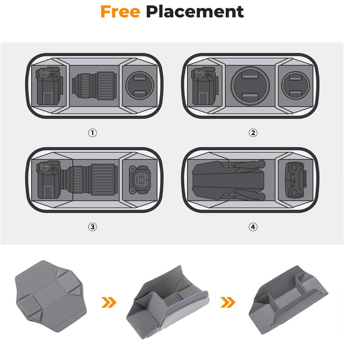 Рюкзак для камери K&F CONCEPT, фотосумка, рюкзак для дронів DJI Mavic, сумісний з Canon/Nikon/Sony, зелено-чорний (M)