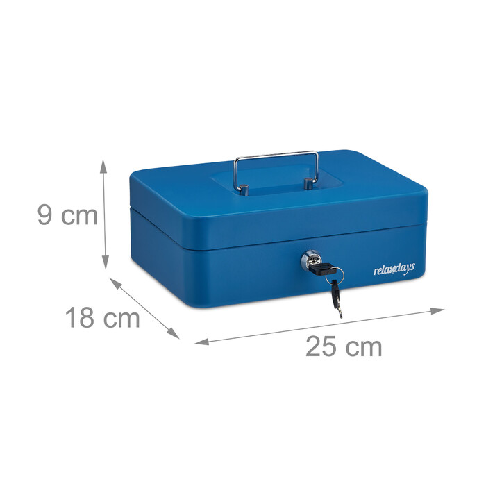 Relaxdays Blue Money Box Euro Coin Sorter