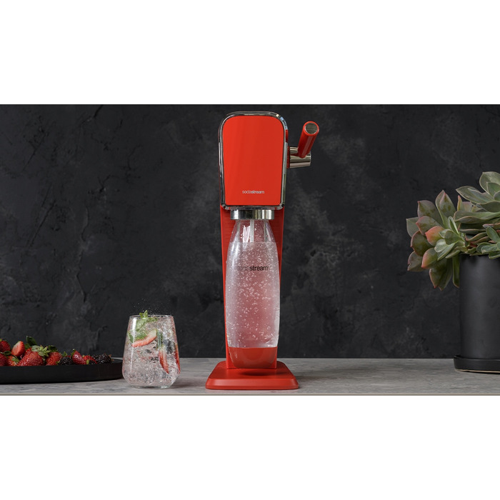 Сифонізатор для води SodaStream Art, червоний, 1 пляшка у комплекті