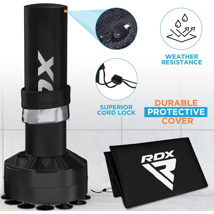 Дитячий боксерський мішок RDX Junior Standboxsäcke з рукавичками для тренувань: MMA, кікбоксинг, бокс, бойові мистецтва, муай-тай. Білий (червоний, 1.2 м)