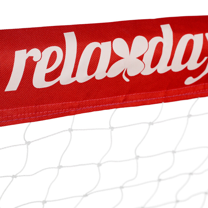 Relaxdays Football Goal Set, 2-Piece, Red