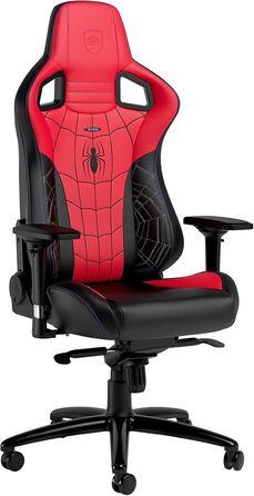 Ігрове крісло noblechairs Epic Spider-Man, ергономічне, офісне, з підголівником і поперековою підтримкою, для користувачів до 120 кг та 185 см