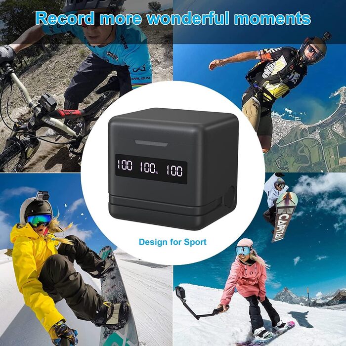 Акумулятор NOPWOK 3x2000mAh для GoPro Hero 9, 10, 11, 12 з зарядним пристроєм та SD-картрідер