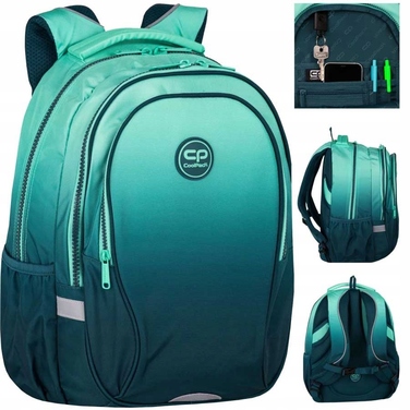 Багатовідсінковий шкільний рюкзак CoolPack, синій, багатоколірний, 29 л