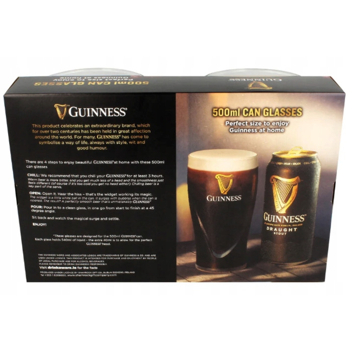 Бокали для пива GUINNESS, 500 мл, 2 шт.