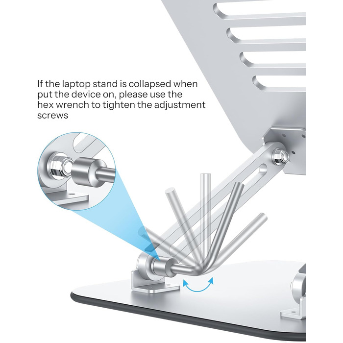 Підставка для ноутбука OMOTON LA11, регульована висота, складна, з вентиляцією, для MacBook Air Pro та ноутбуків 10-17.2