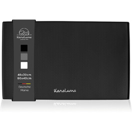 Силіконовий килимок KaraLuna Premium для годівлі котів та собак, 60 x 40 см, чорний, кутовий