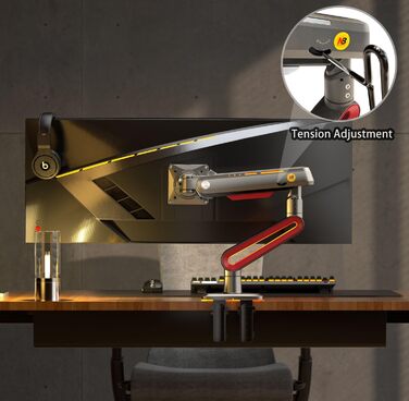 Кріплення для монітора 32-60 дюймів Ultrawide, до 20 кг, VESA 75/100 мм (Червоний)