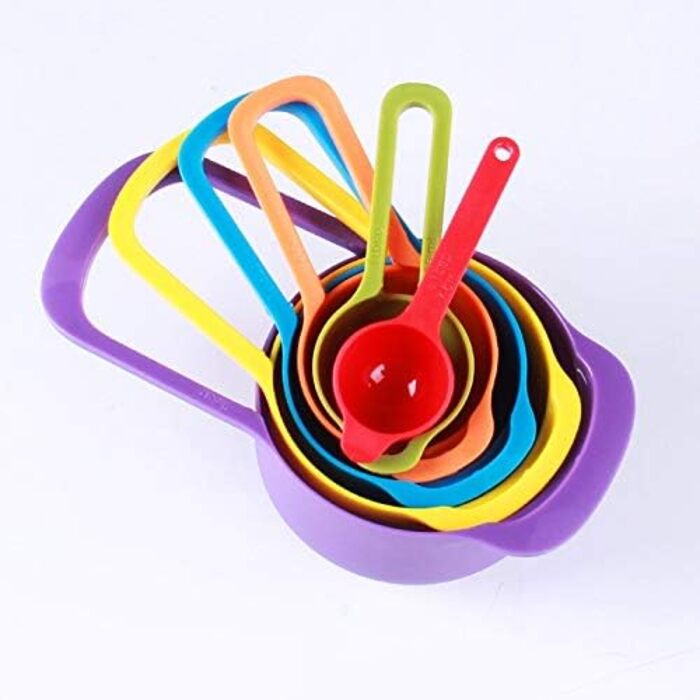 6-Piece/Set Measuring Spoons, Cups, Plastic Measuring Spoons, Scoop with Scale for Cooking, Measuring Spoons, Measuring Cups, Accurate Measurement