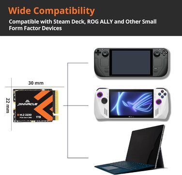 SSD Timetec PCIe 4.0 Gen4x4 1TB M.2 2280 для PS5, PC, Laptop - NVMe, Phison E27T, 2000TBW, 7400/6100 MB/s