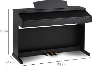 Цифрове піаніно Cantabile DP-50 RH E - 88 клавіш, молоточковий механізм, 14 тембрів, USB, 3 педалі, роз'єми для навушників, підставка, навушники, навчальний курс - корпус з рожевого дерева