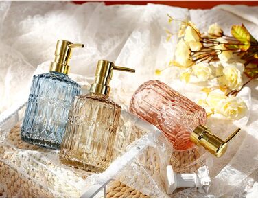 Скляний дозатор для рідкого мила YunNasi: зелений та синій, для кухні, ванної, пральні