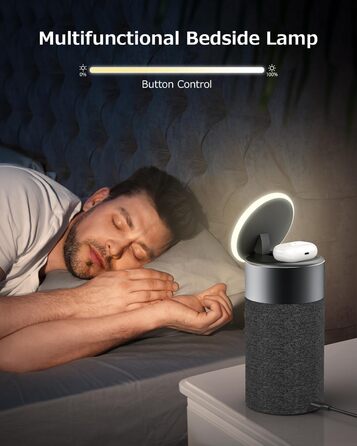 Bluetooth колонка COLSUR з магнітним бездротовим зарядним пристроєм та нічником, сумісна з iPhone 17/16/15/14/13/12, AirPods Pro/4/3/2 - Рожевий (Multicolor)