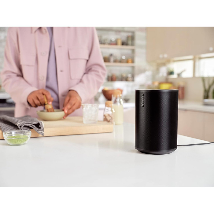 Sonos Era 100: Розумна колонка Wi-Fi/Bluetooth з Alexa, чорна