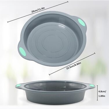 To encounter Round Silicone Cake Molds, 22.5 cm, Non-Stick Silicone Baking Molds, Food Grade, with Metal-Reinforced Frame, Increased Strength