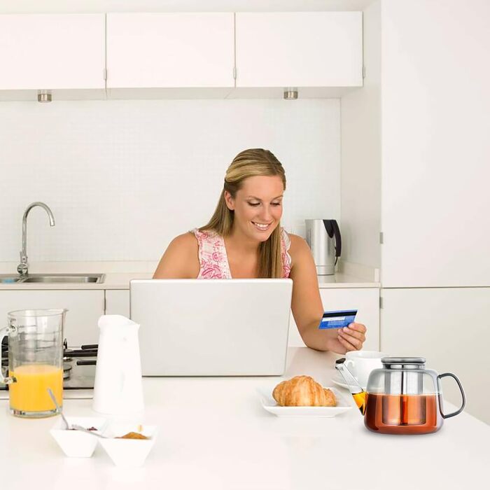 Скляний чайник Easyworkz з боросилікатного скла 1500 мл з вийманим ситом із нержавіючої сталі для листового, фруктового та трав'яного чаю (димчасто-сірий)