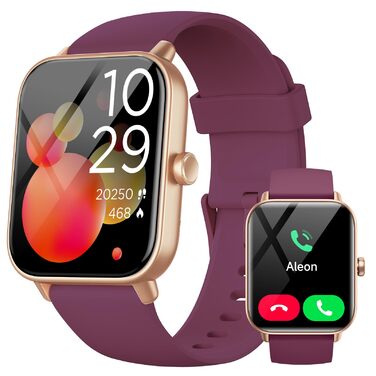 Смарт-годинник Herren Damen з функцією дзвінків, фітнес-трекер з WhatsApp та Alexa, монітор серцевого ритму та сну, 120+ спортивних режимів, IP68 водонепроникний, сумісний з Samsung/Android/iOS (1.8